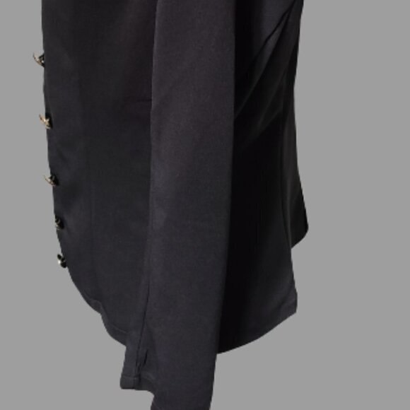 TRÏBE Black Button-Up Military Style Blazer Size Small NWT - Picture 6 of 13